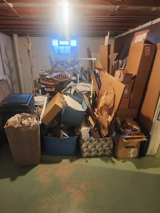 Roll-off dumpster container at job site for 4 Yard Dumpster Rental in Harlingen